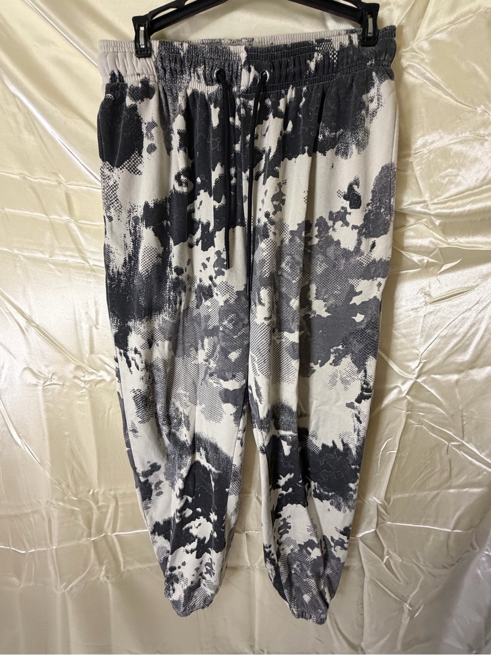 Sports Illustrated Jogger Pants Small Black White Abstract Print Sweatpants